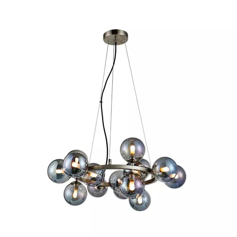 Lampu Liontin Kaca Antik Vintage Perancis