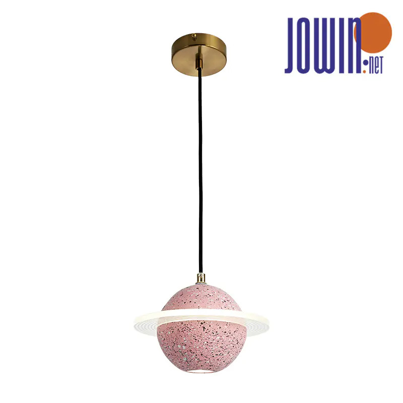 Lampu Gantung Bola Semen Merah Muda